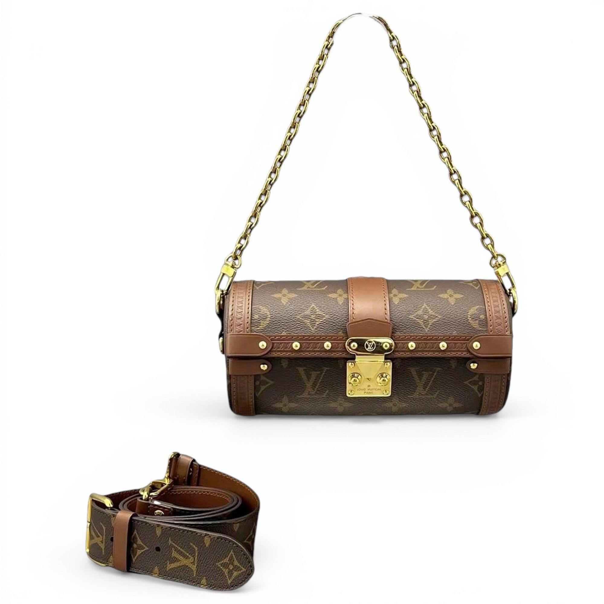Papillon Trunk leather handbag