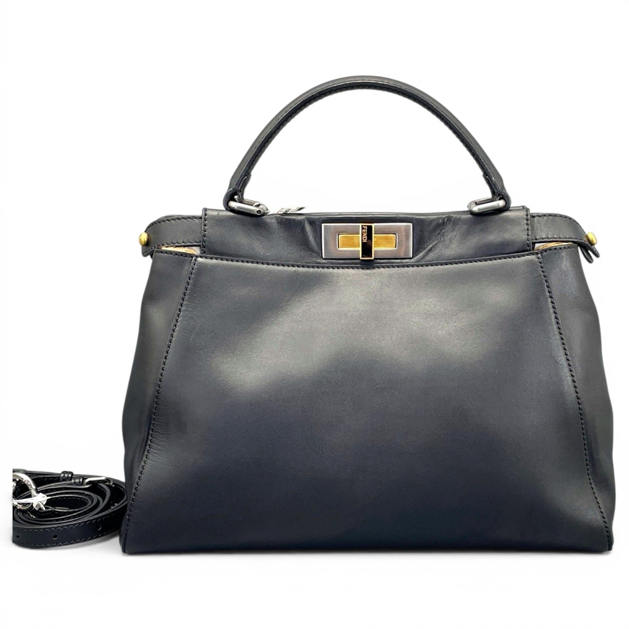 Peekaboo leather handbag