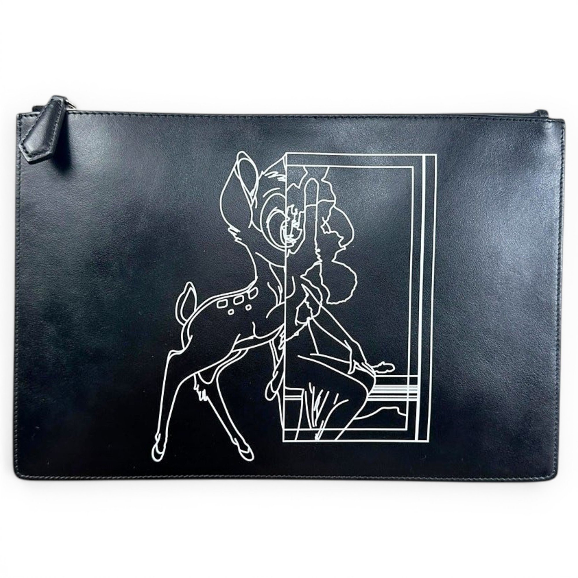 Leather clutch bag