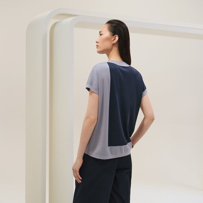 Bleu Noir "Brides De Gala" Short-sleeve Sweater