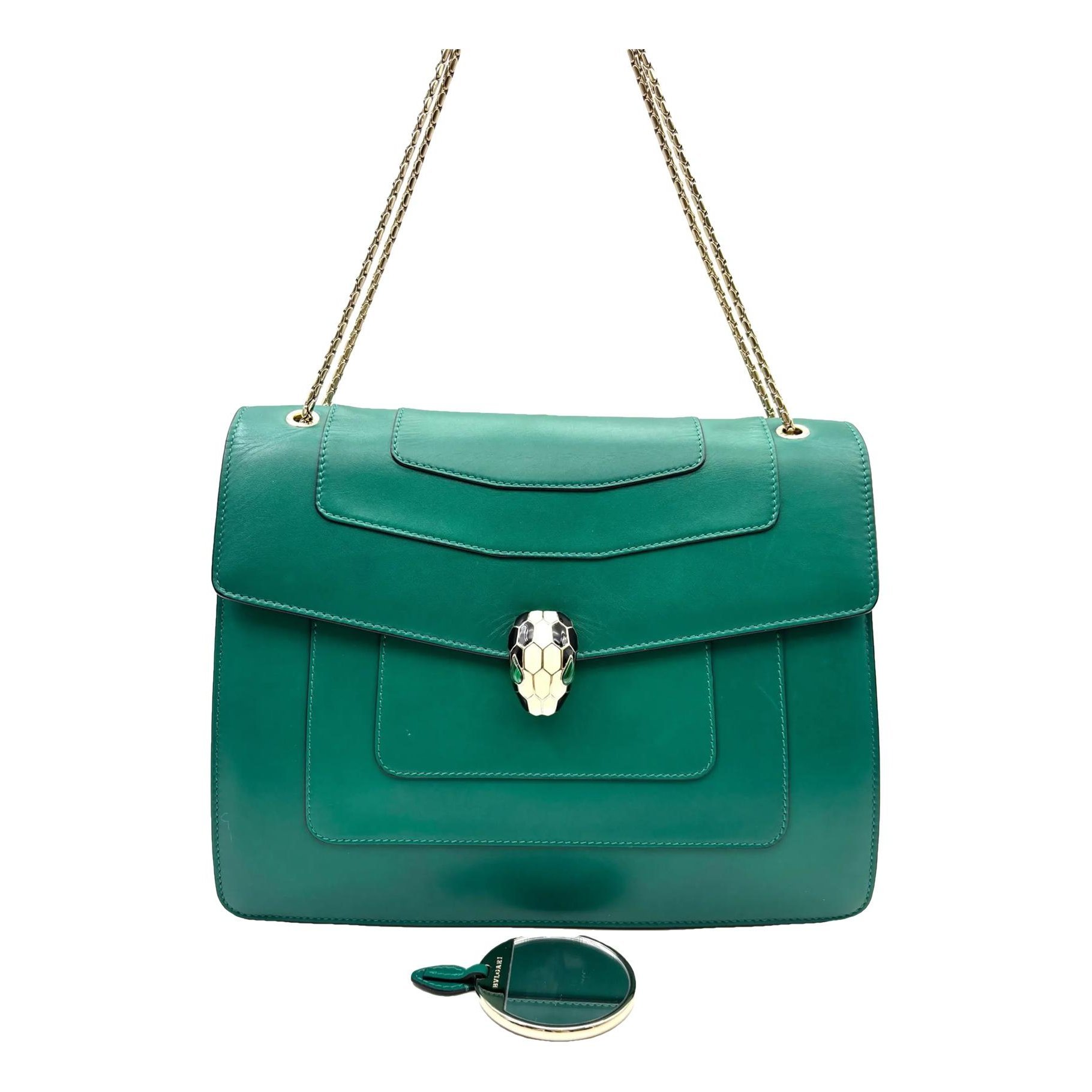 Serpenti leather handbag