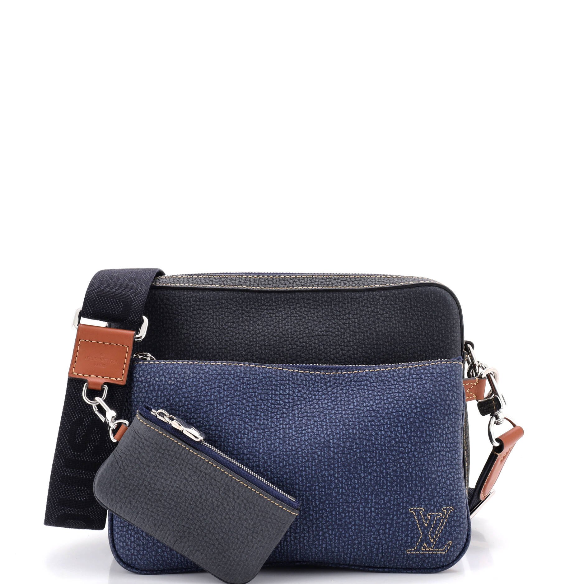 Trio Messenger Bag Taurillon Leather