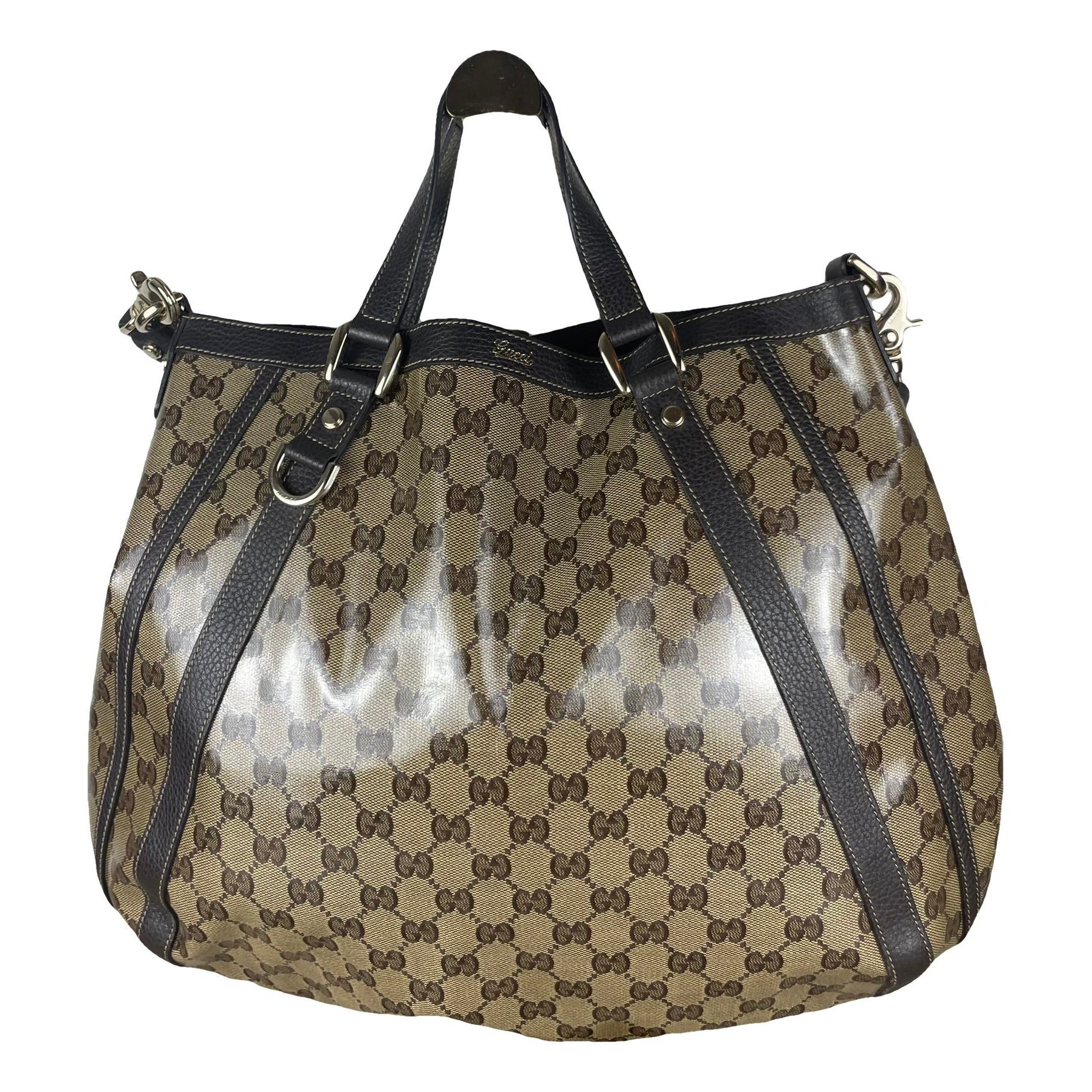 Abbey patent leather handbag