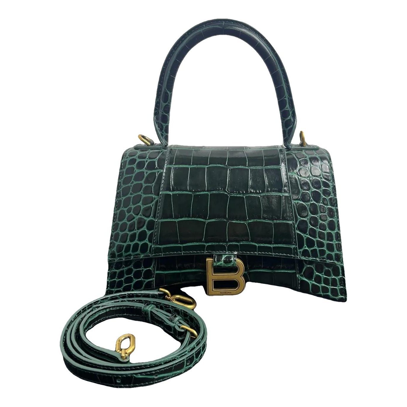 Hourglass leather crossbody bag