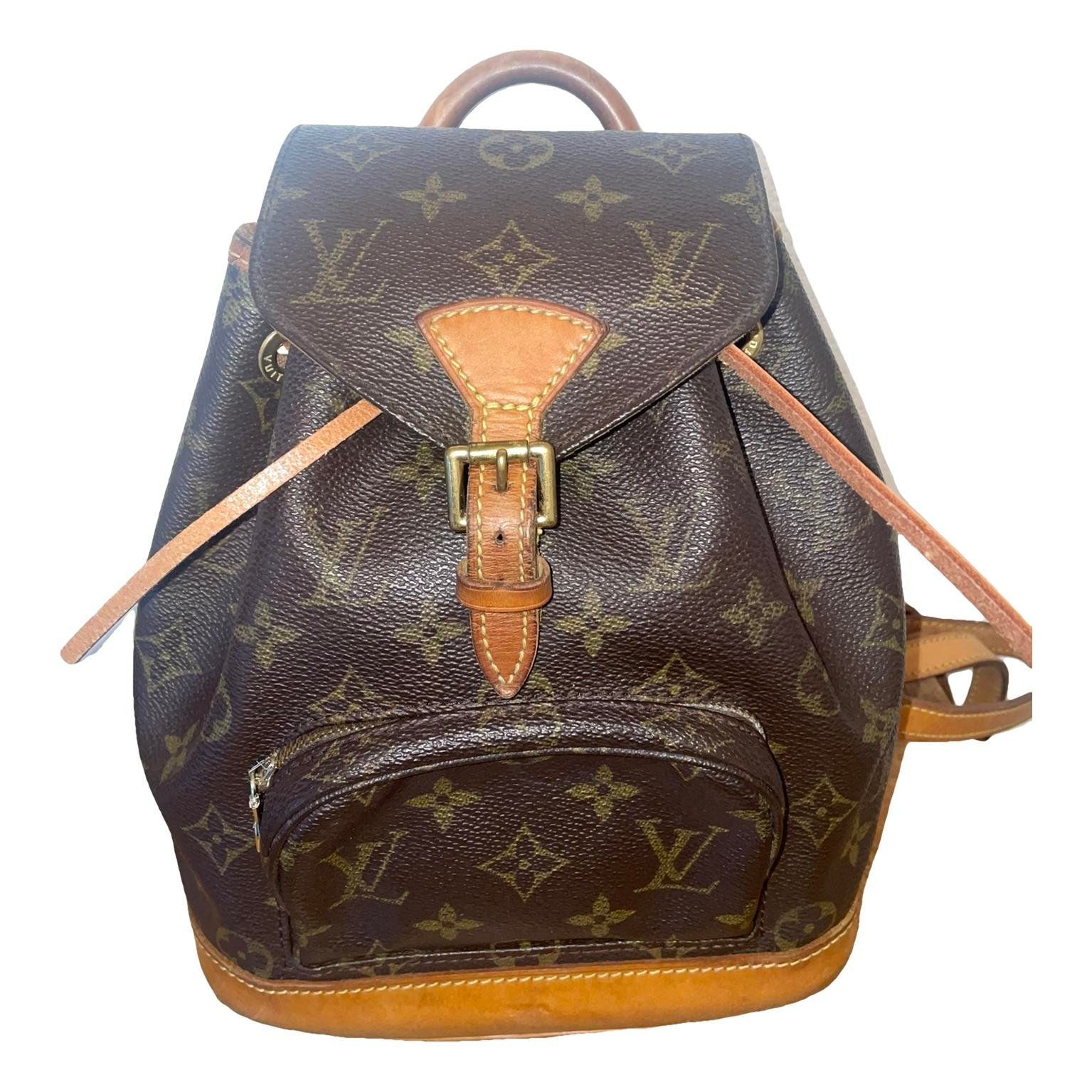 Montsouris Vintage leather backpack