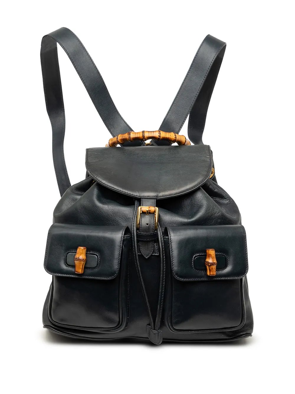 20th Century Calfskin Bamboo Drawstring backpack