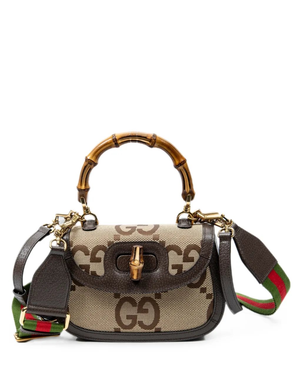 1947 Bamboo flap tote bag