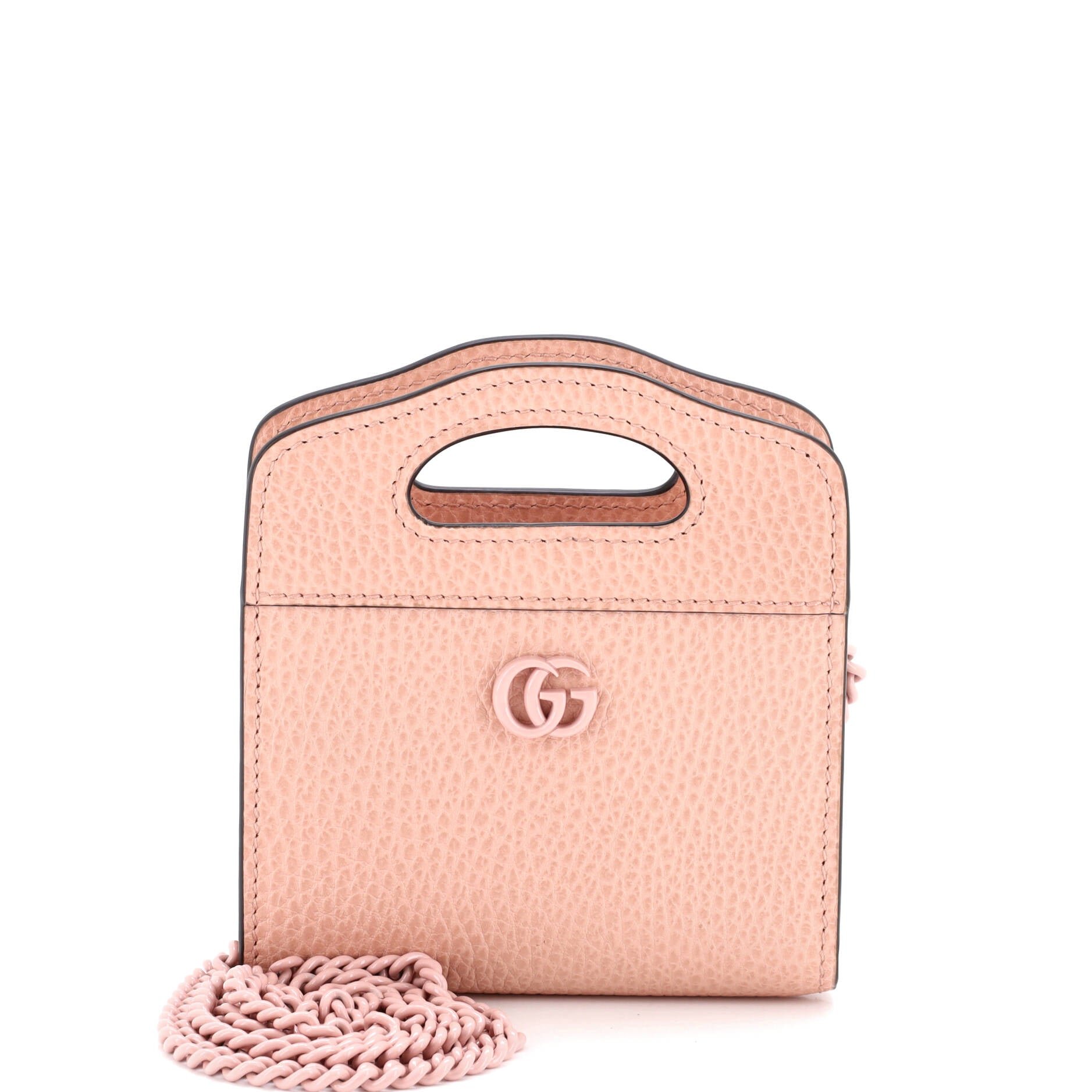 GG Marmont Top Handle Card Case on Chain Leather