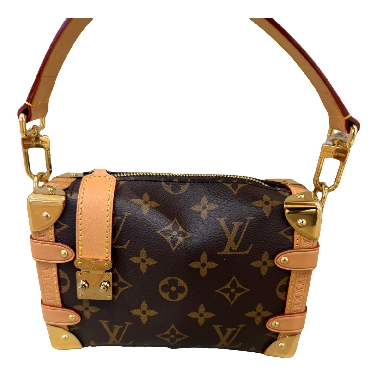 Side Trunk leather crossbody bag