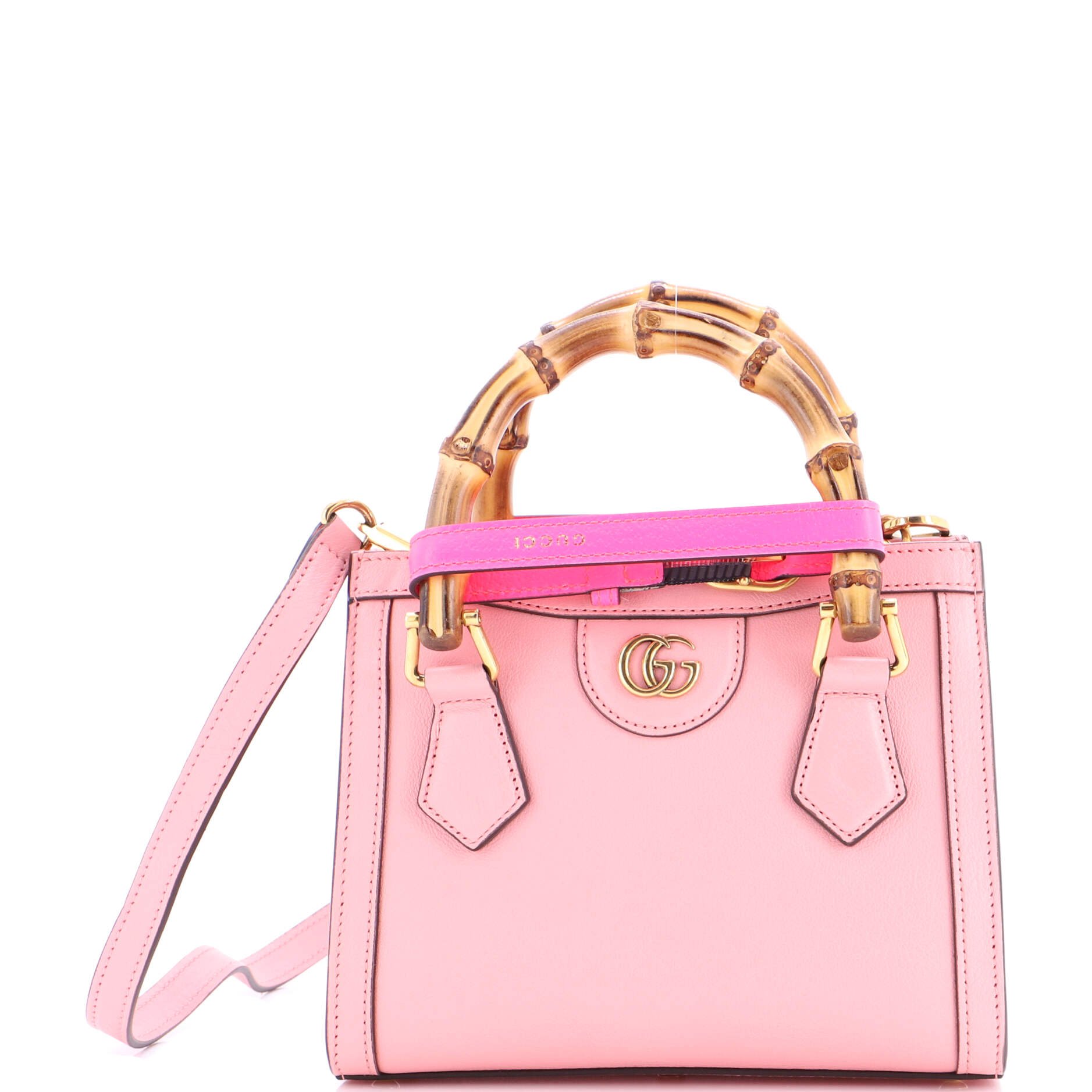 Gucci Diana NM Bamboo Handle Tote Leather Mini