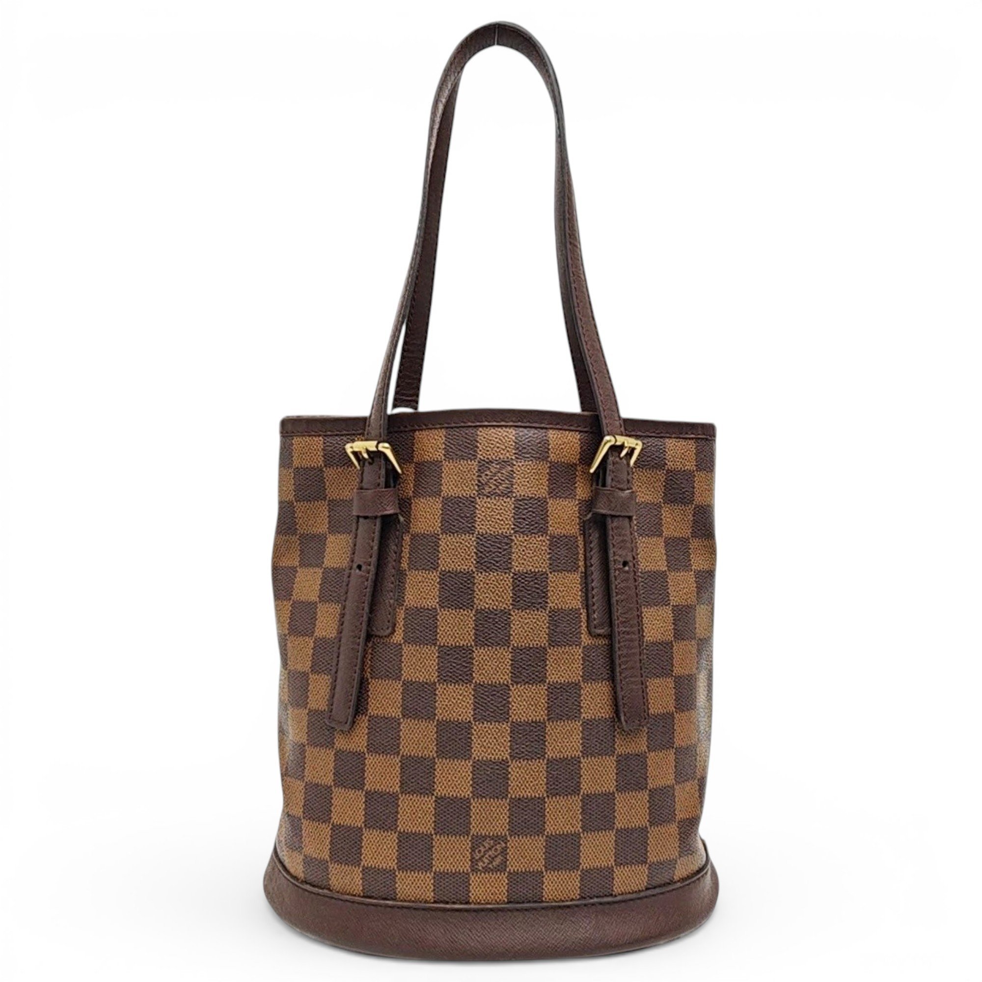 Bucket leather handbag
