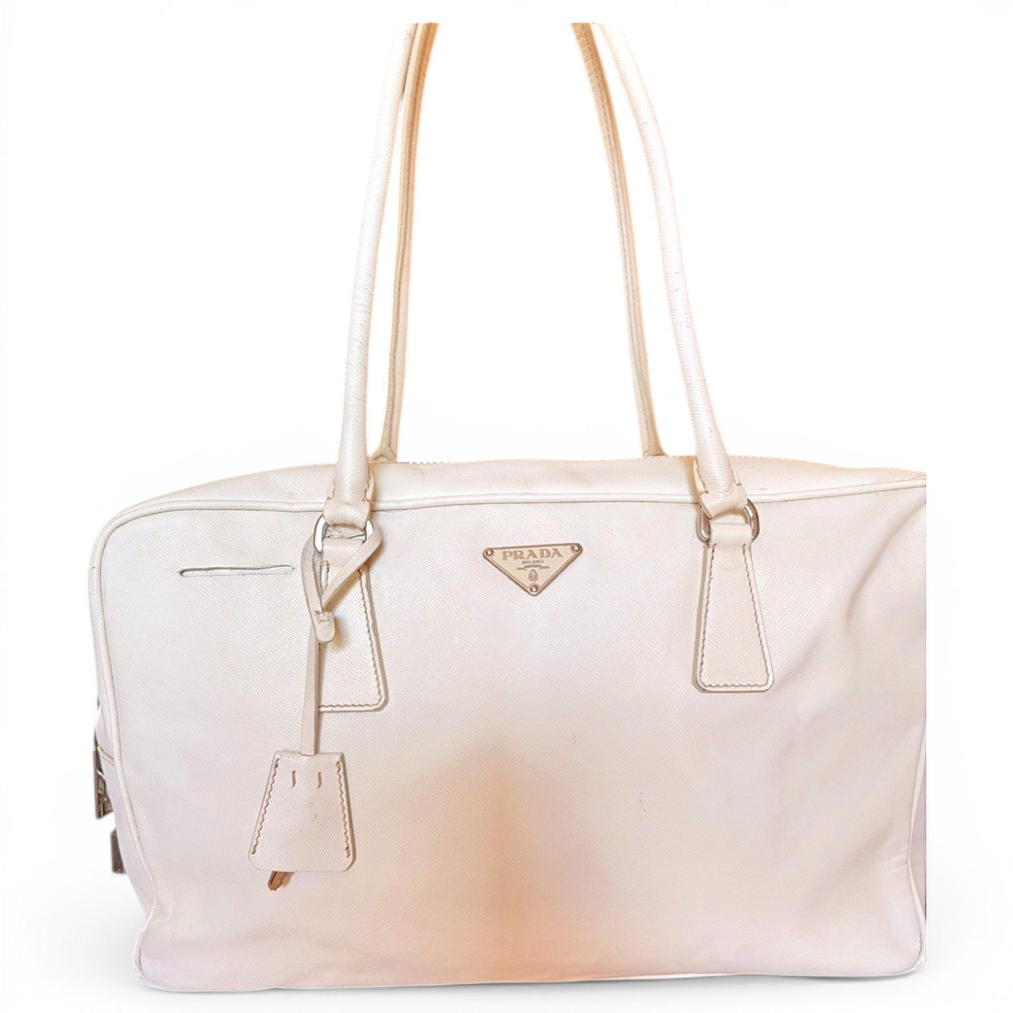 Bowling leather handbag
