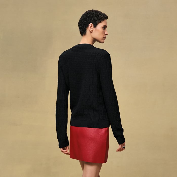 Noir "H Voyage" Long-sleeve Sweater