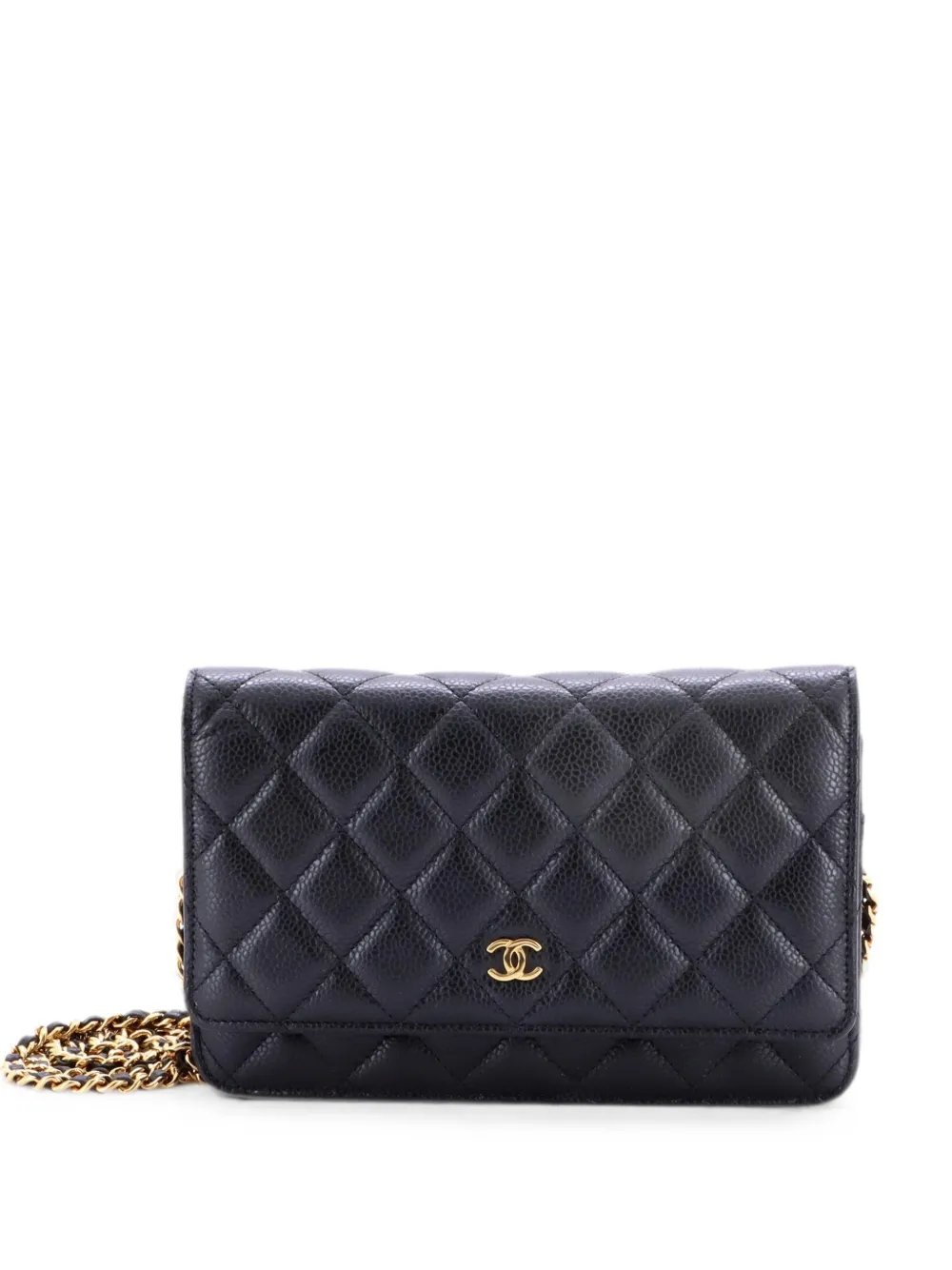 Wallet on Chain Quilted Caviar crossbody bag