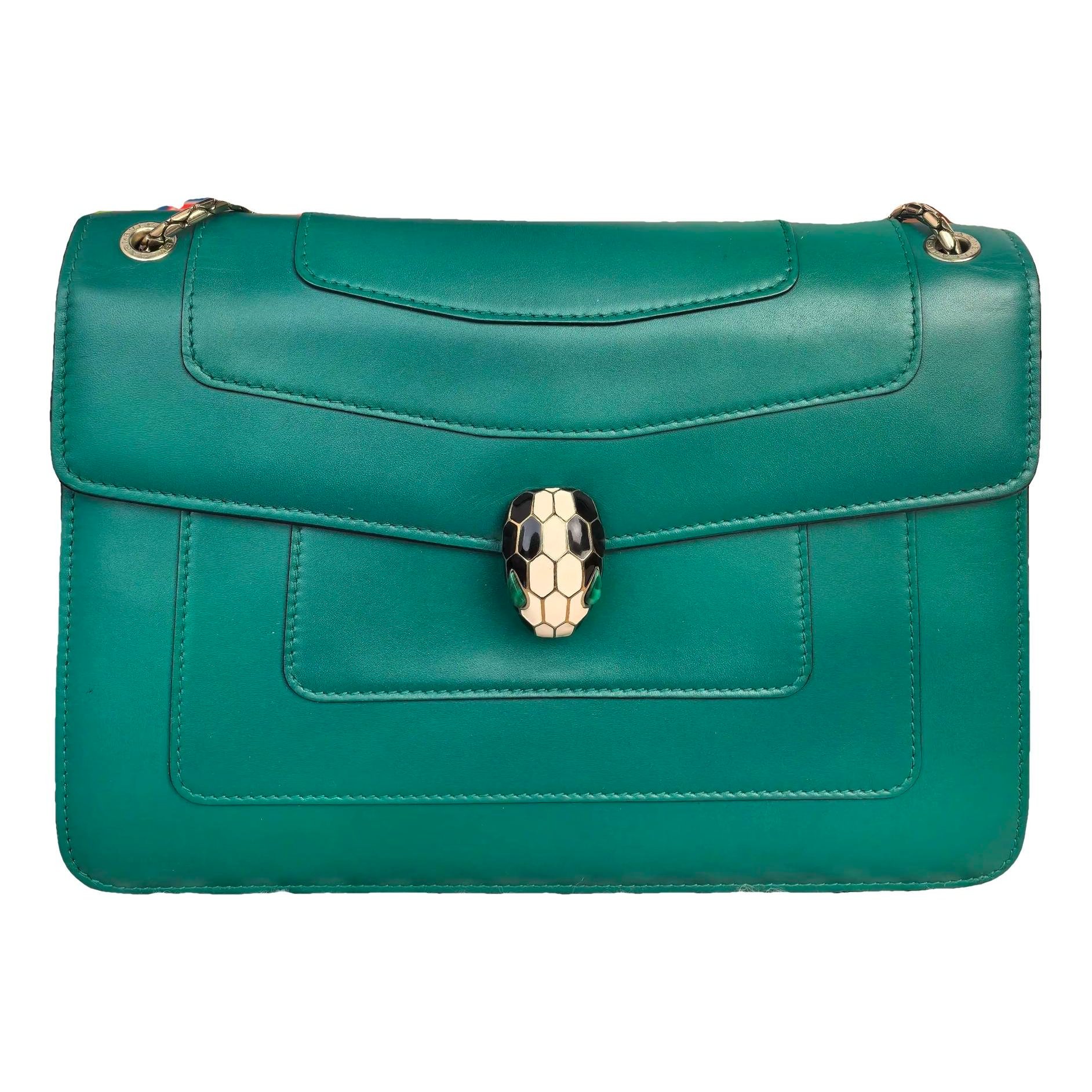 Serpenti leather handbag