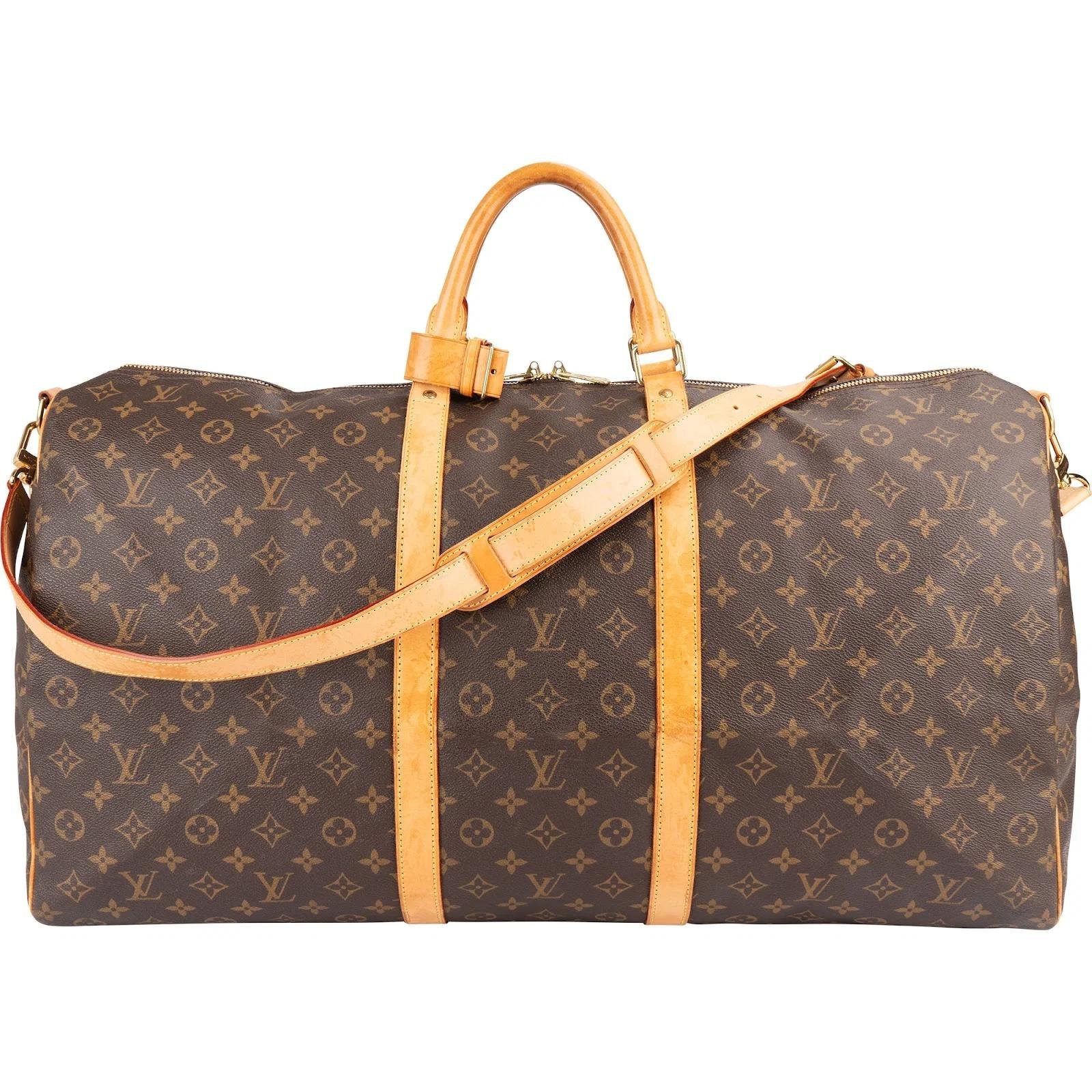 Keepall leather travel bag