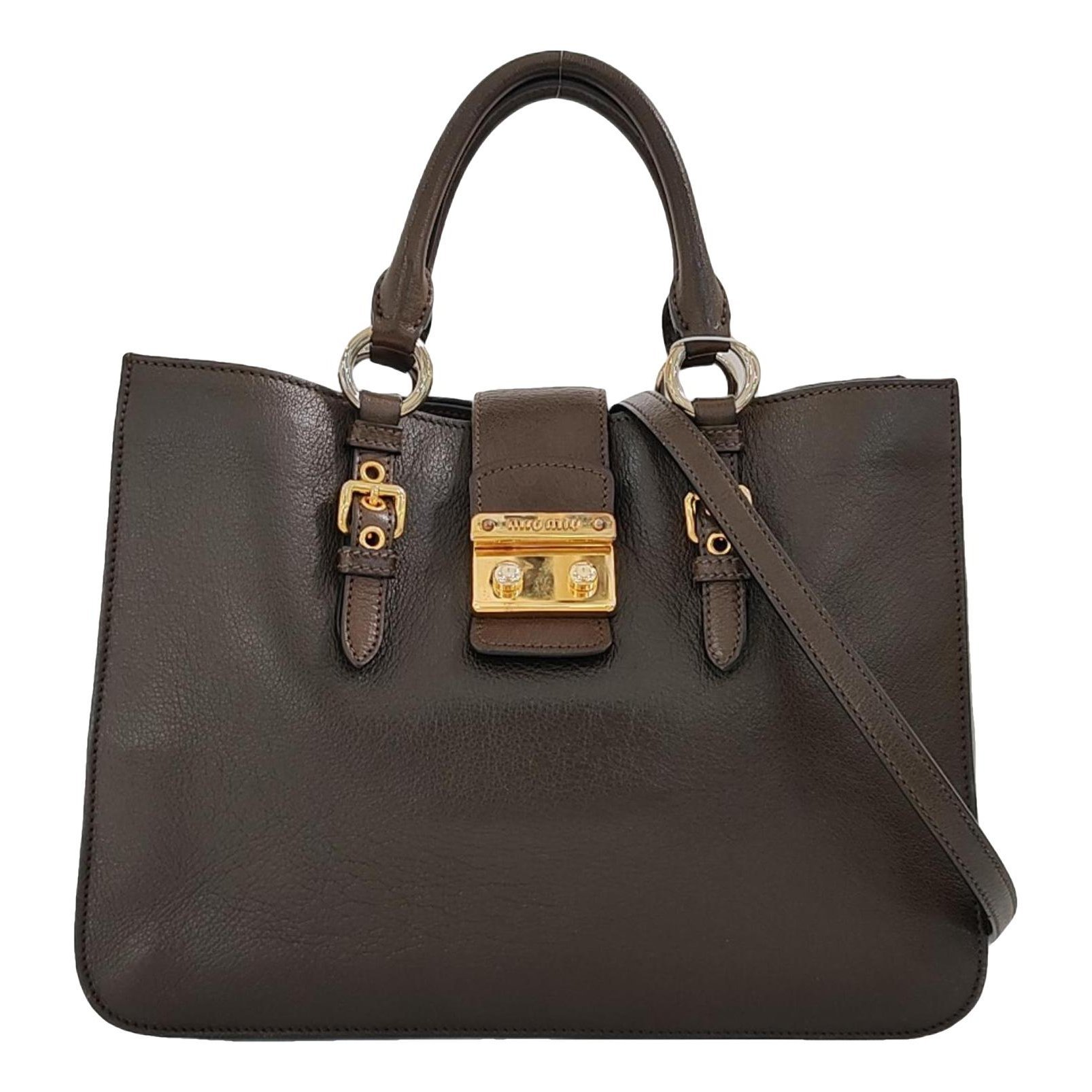 Madras leather handbag