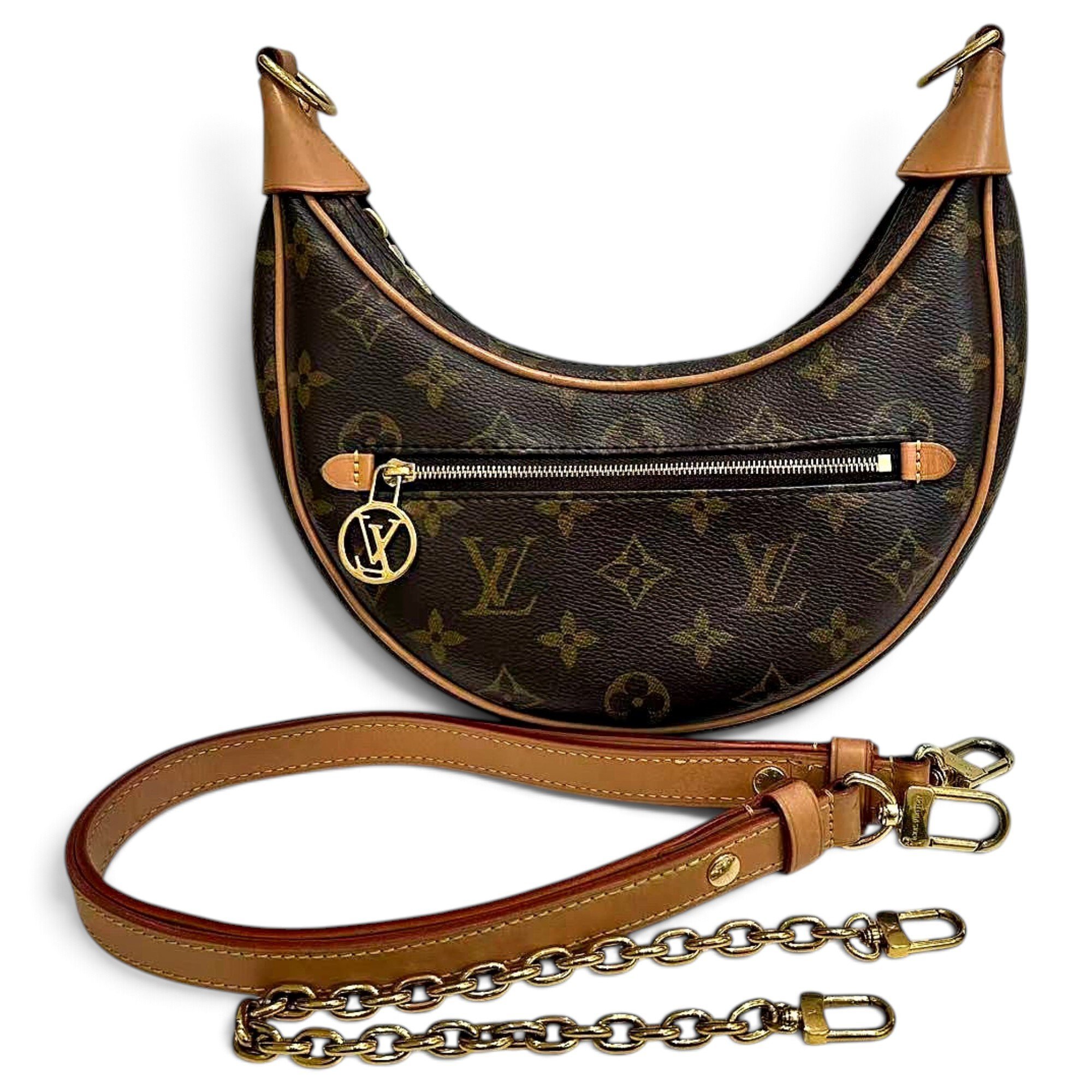 Loop leather handbag