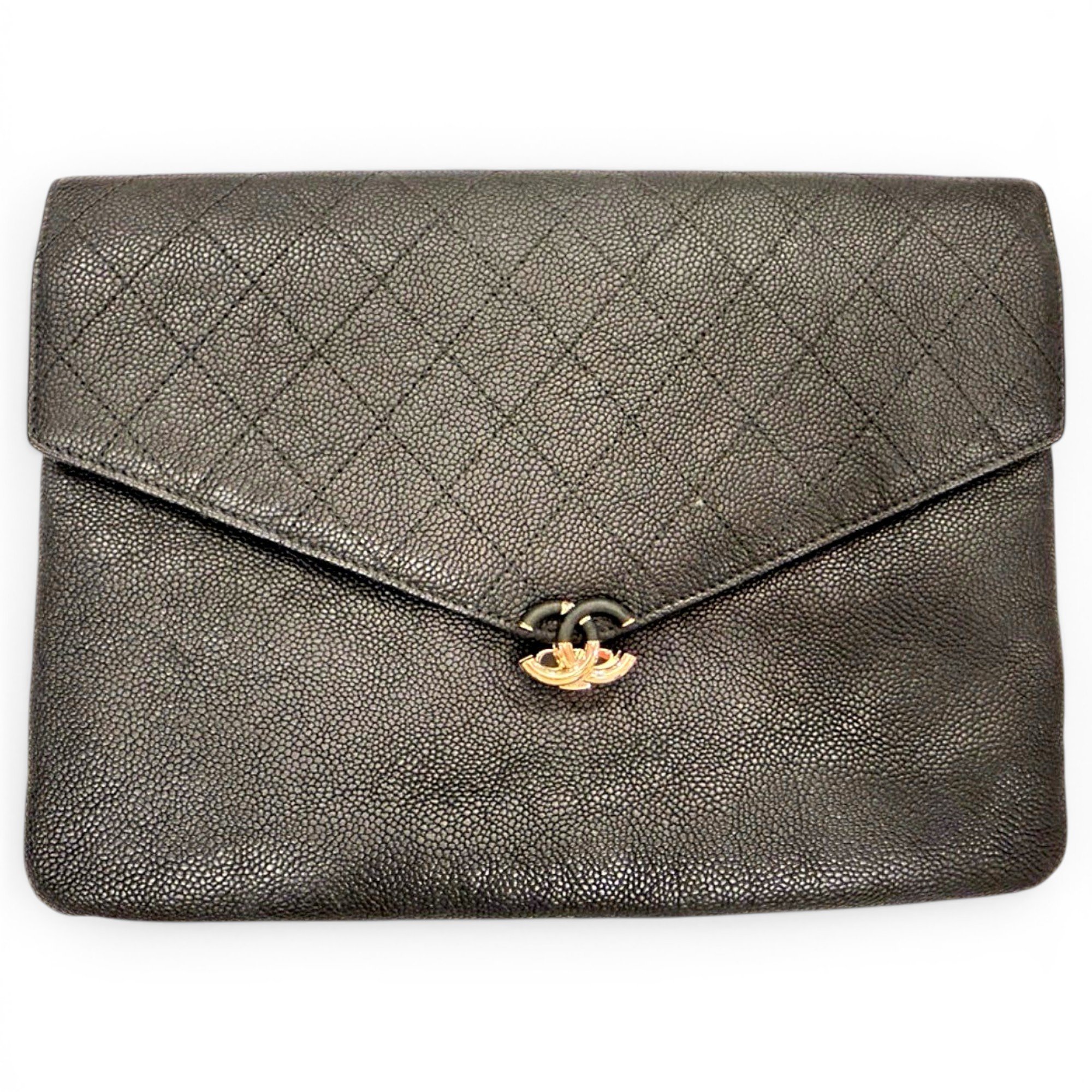 Leather clutch bag