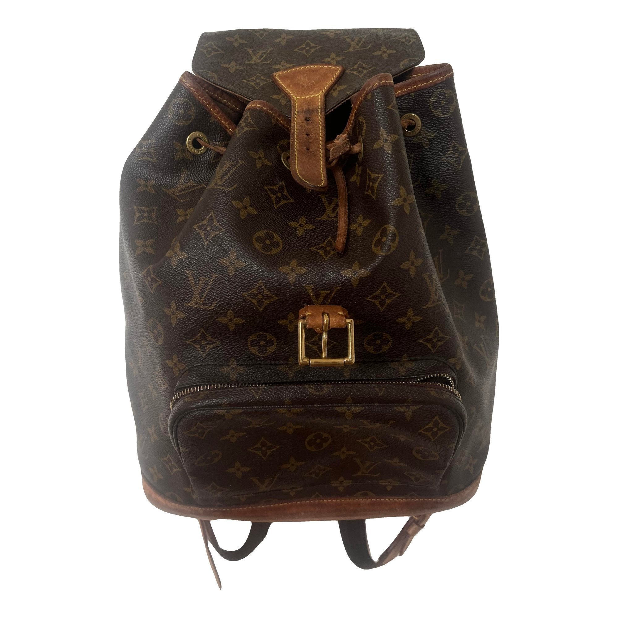 Montsouris Vintage leather backpack