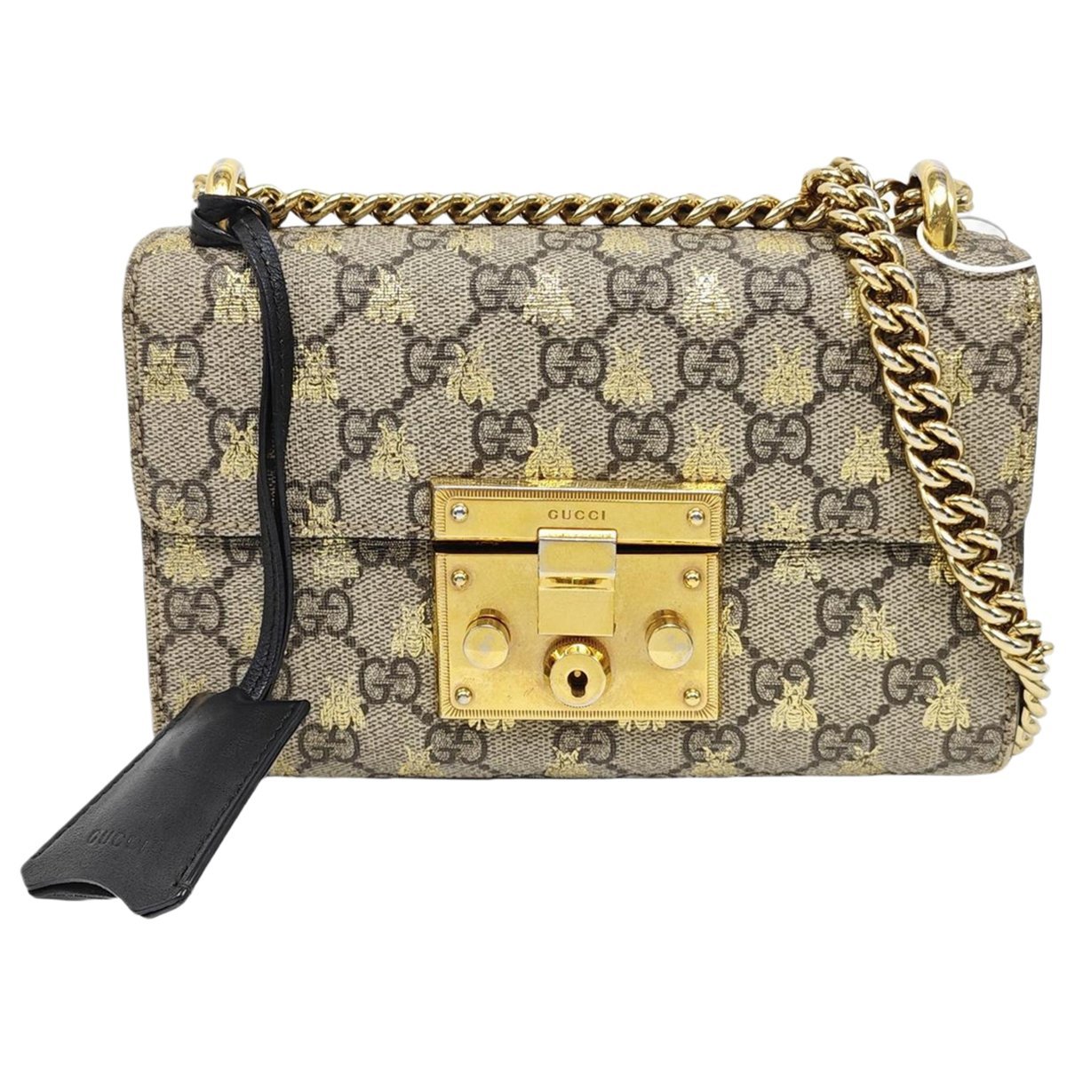 Padlock leather handbag