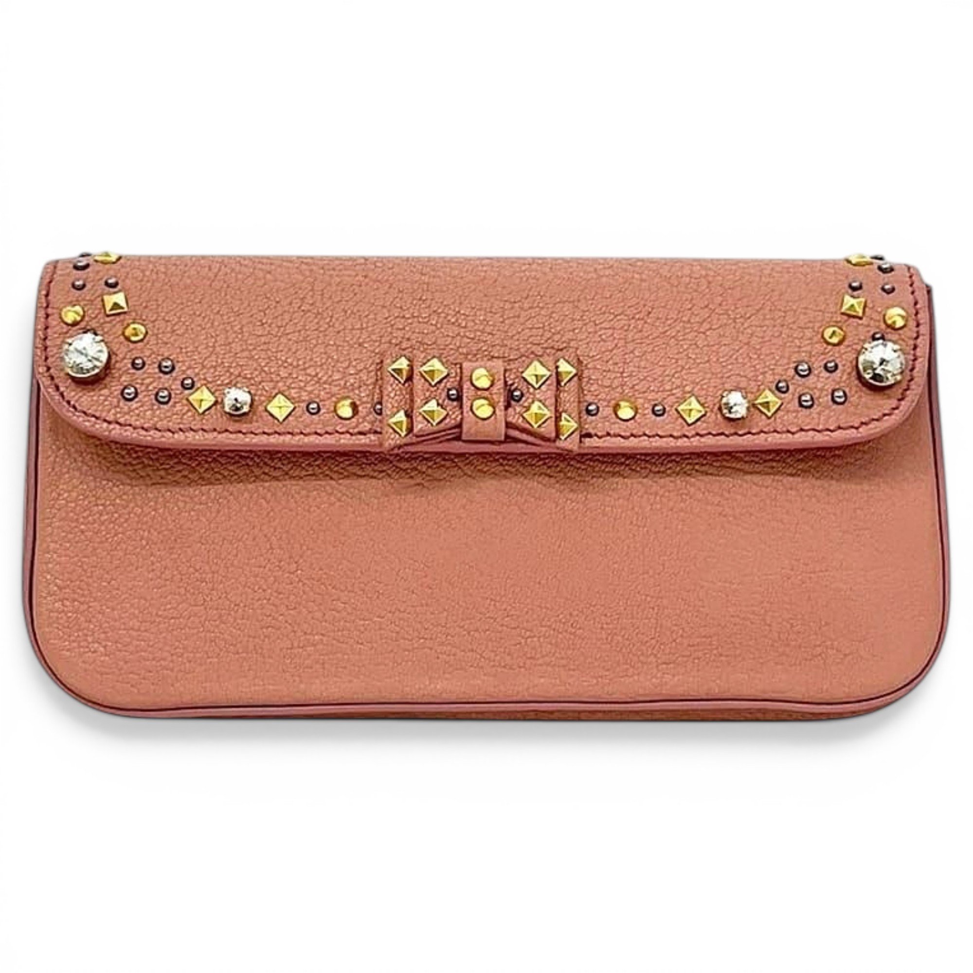 Leather clutch bag