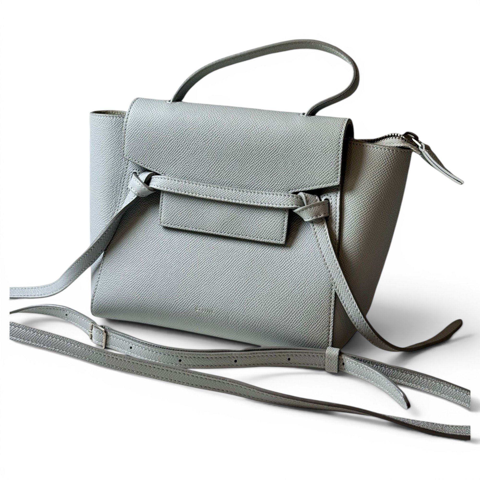Belt leather crossbody bag