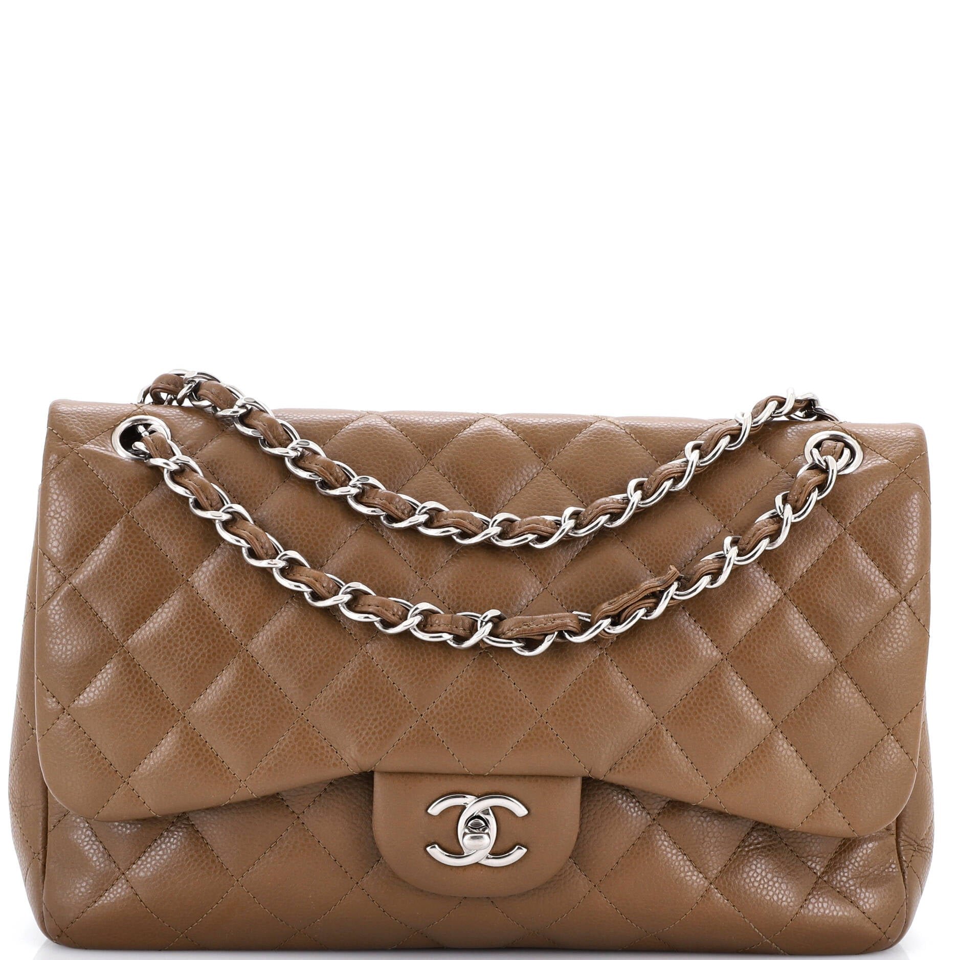 Vintage Classic Double Flap Bag Quilted Caviar Jumbo