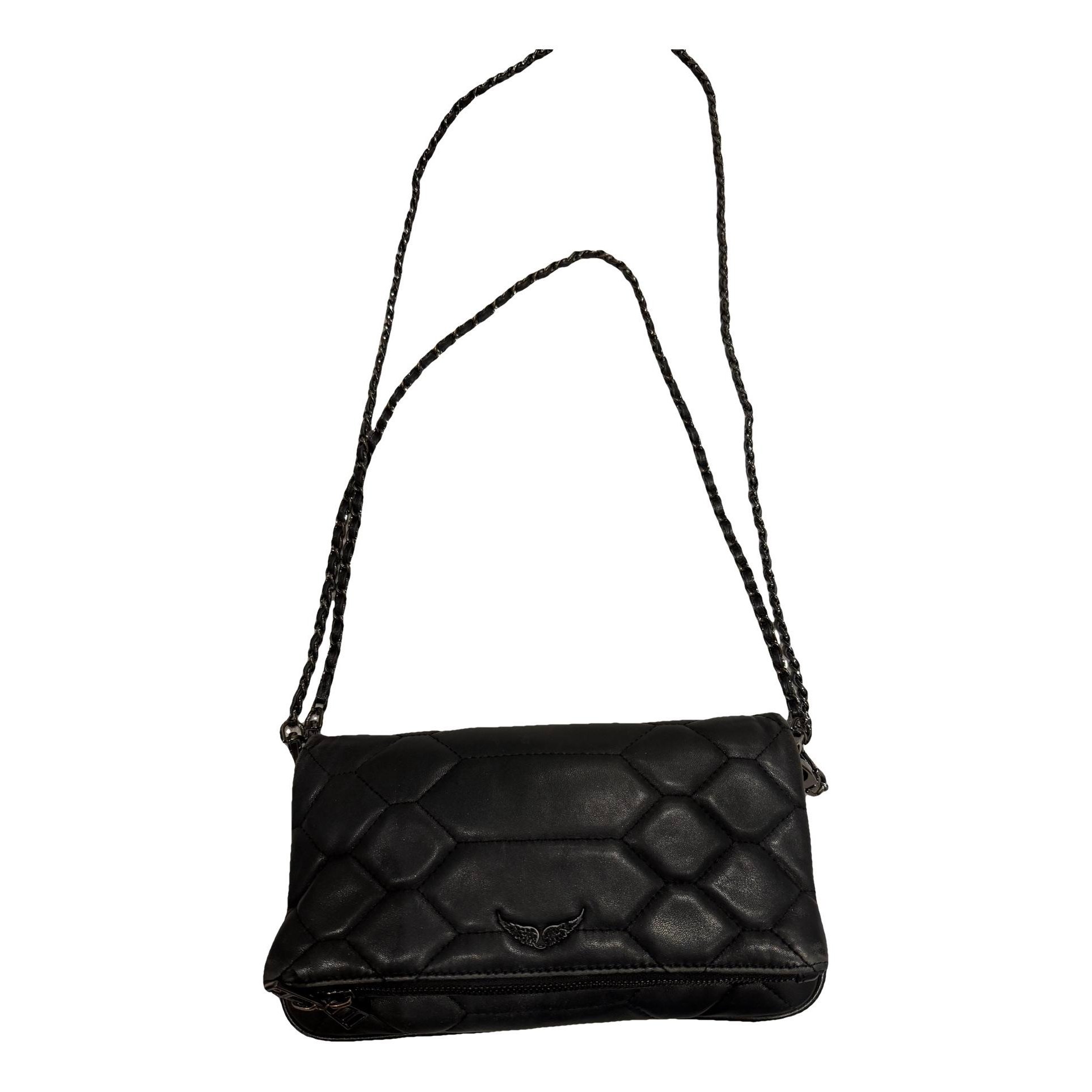 Rock leather clutch bag