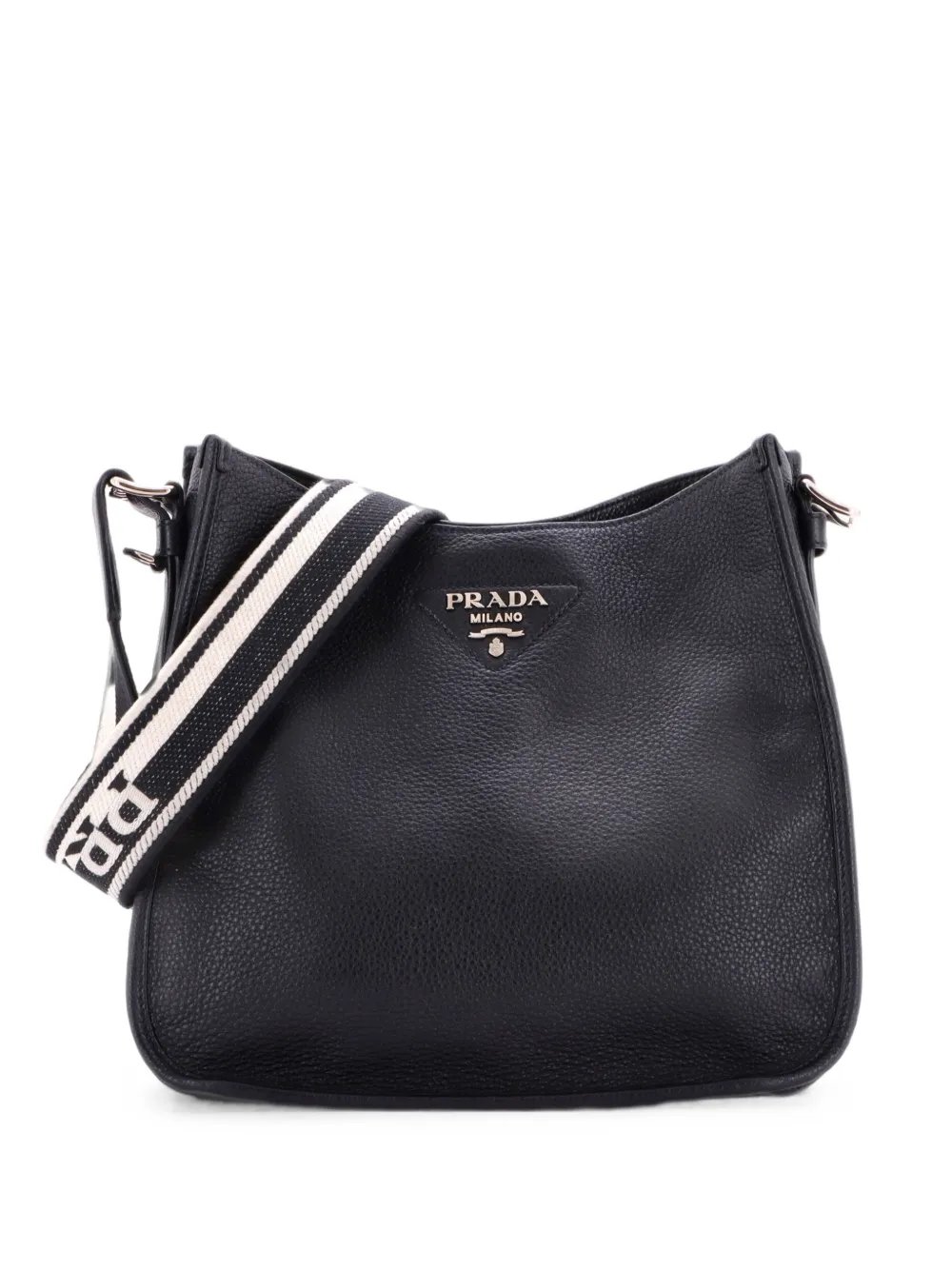 Logo Strap Leather Medium hobo bag
