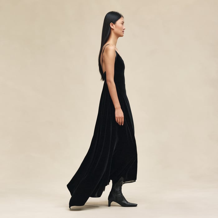 Noir Long Nightgown Dress