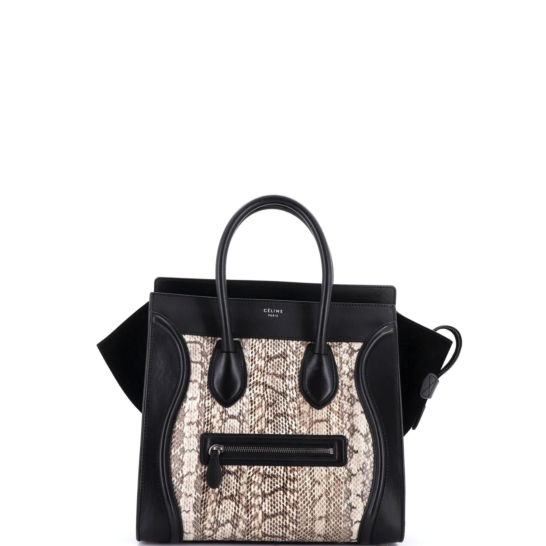 Luggage Bag Python and Leather Mini