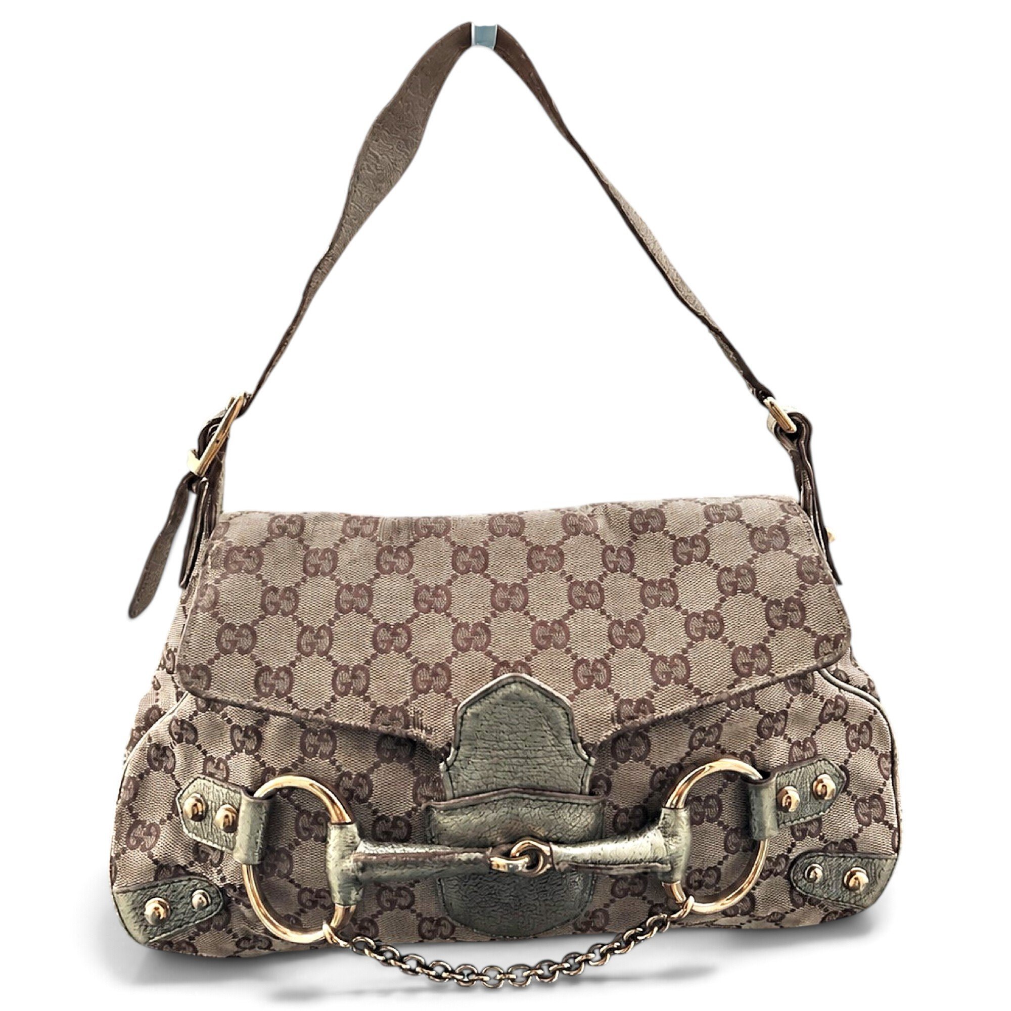 Horsebit Chain cloth handbag