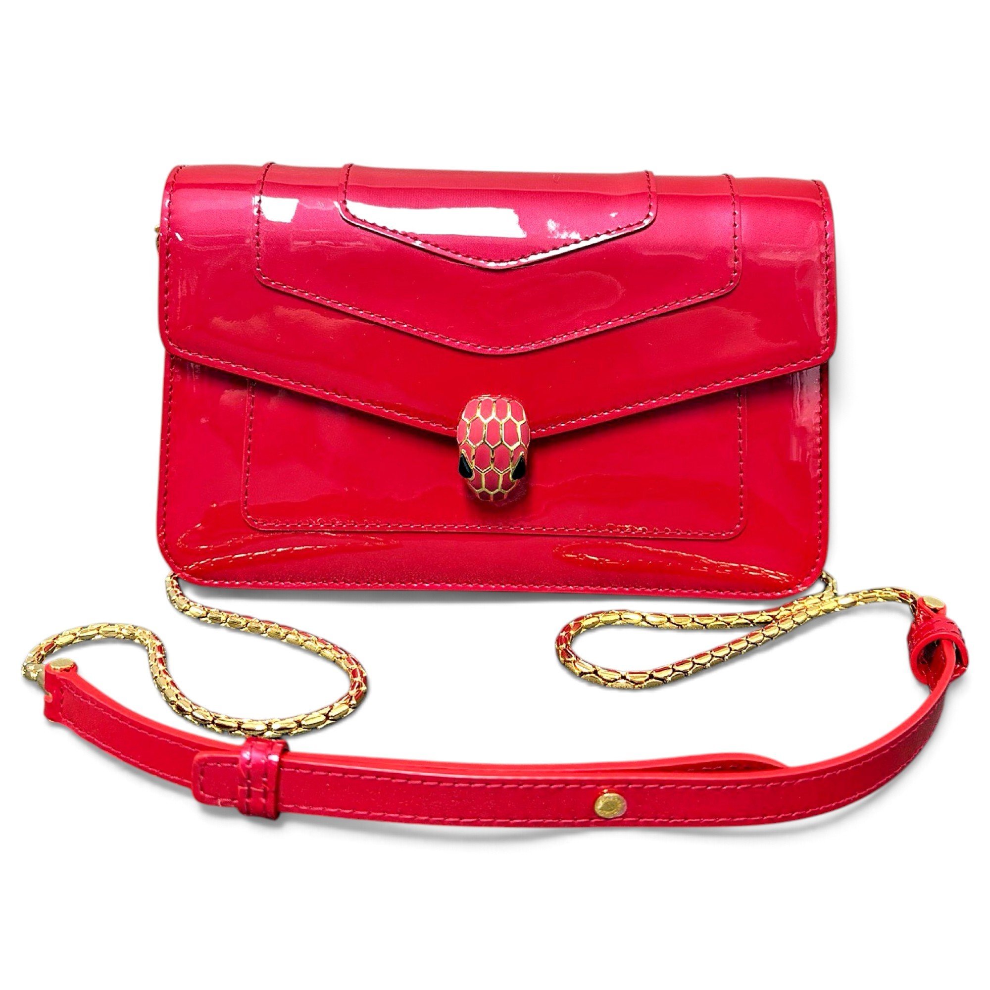 Serpenti patent leather crossbody bag