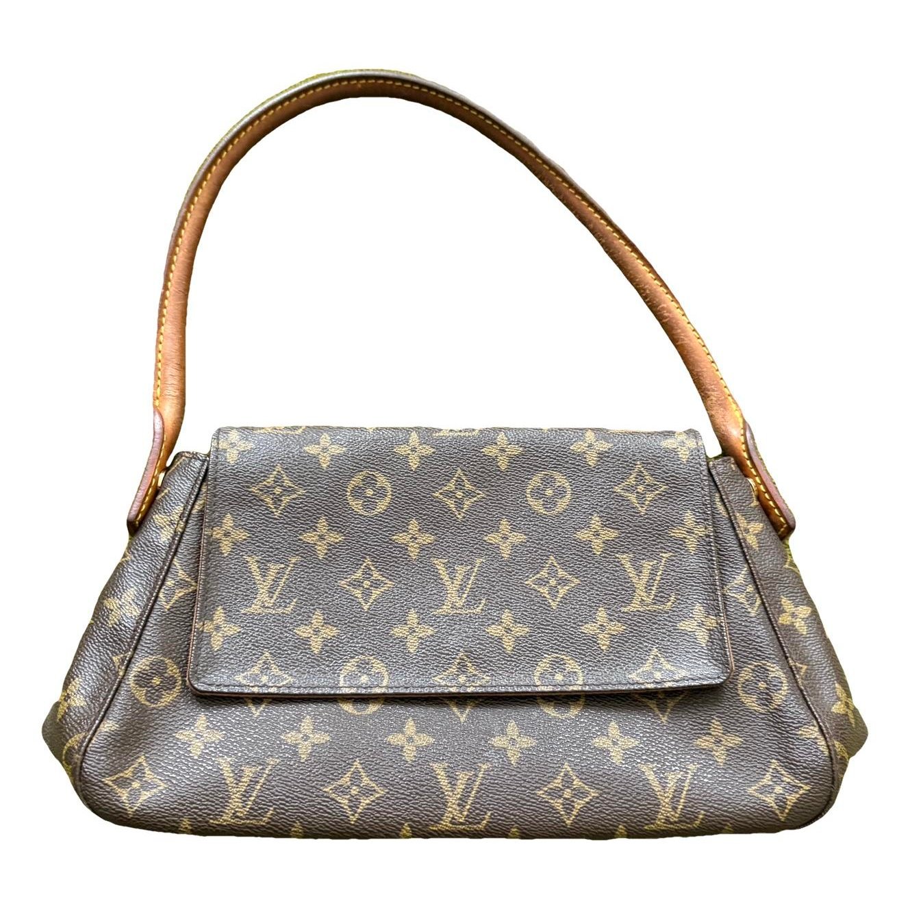 Looping leather handbag