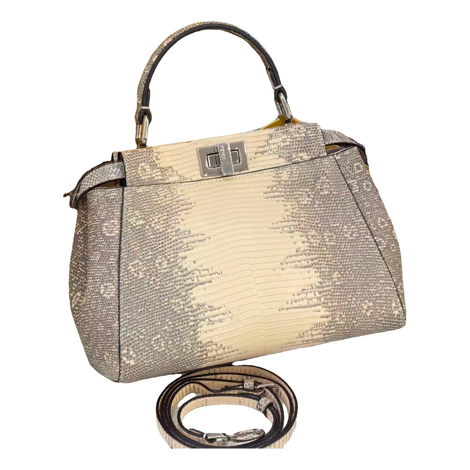 Peekaboo leather handbag