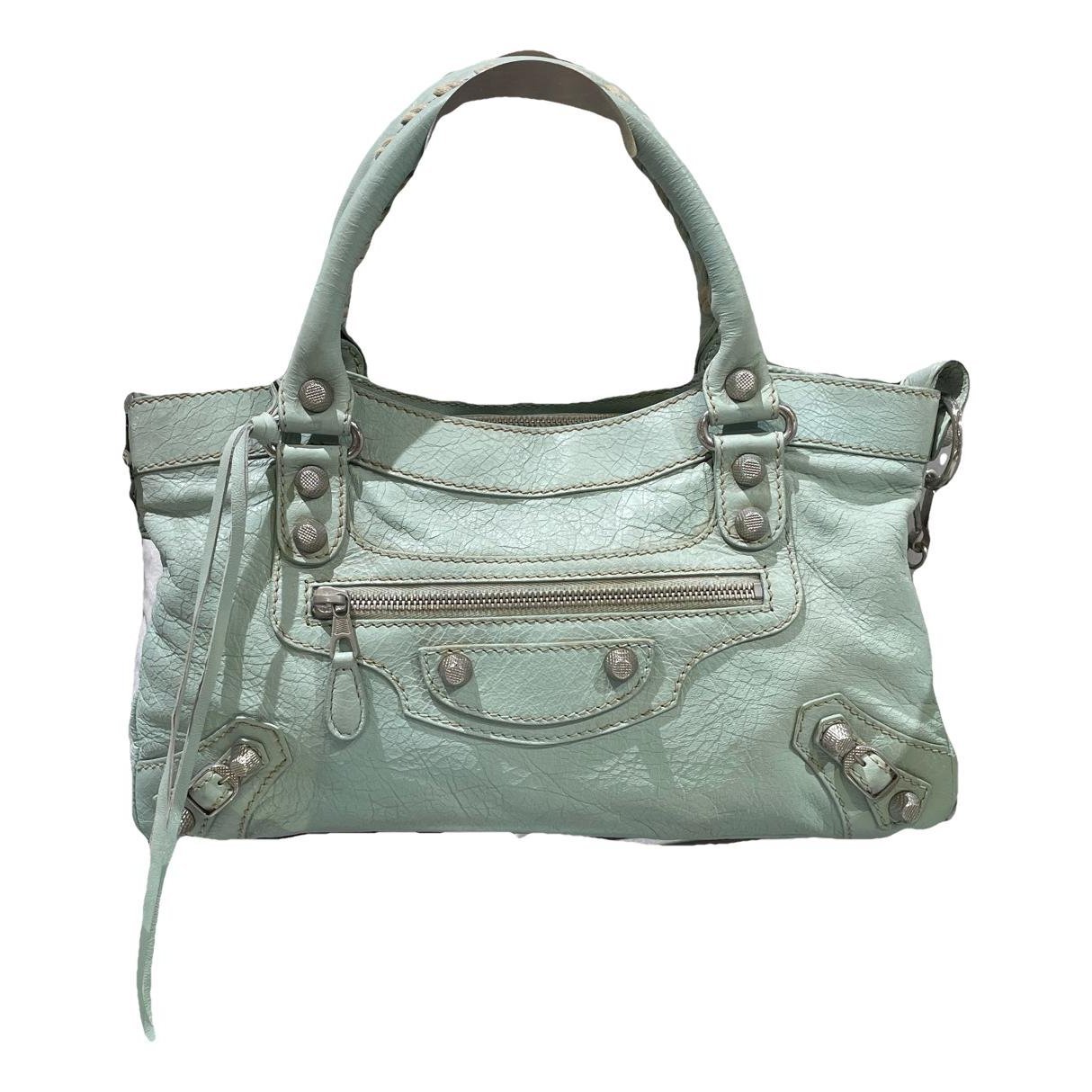 City leather handbag