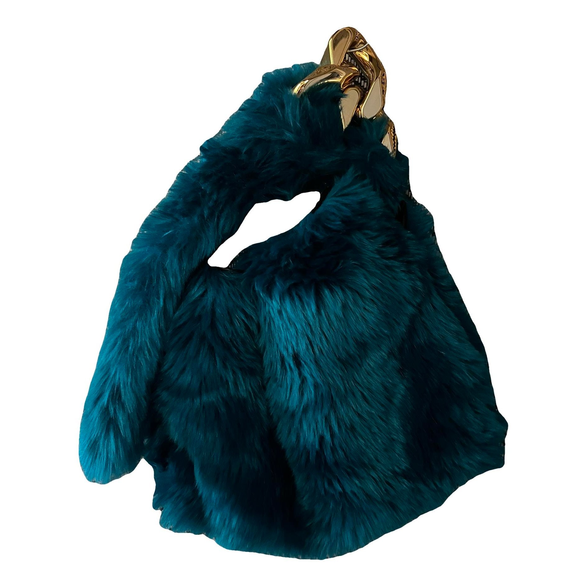 JW Anderson Chain faux fur handbag