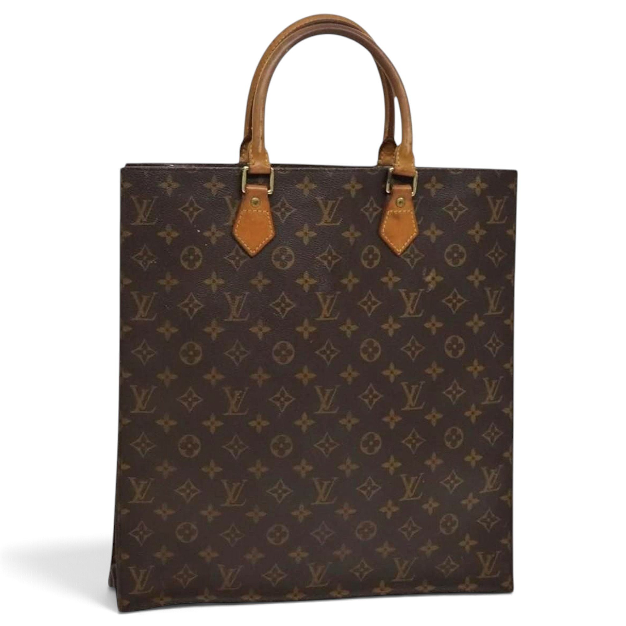 Plat leather handbag