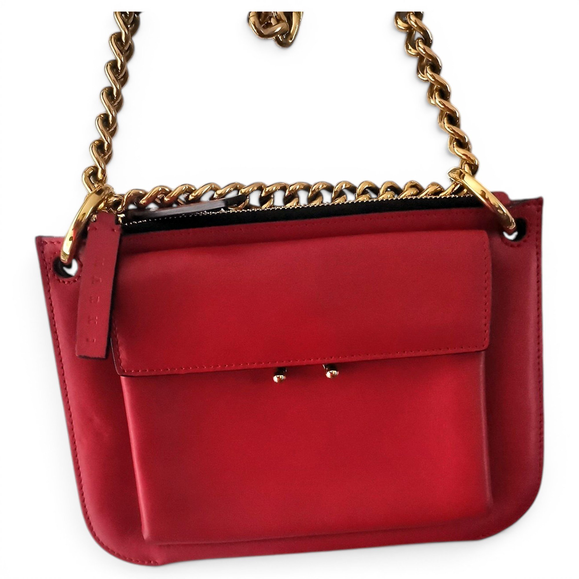 Trunk leather handbag