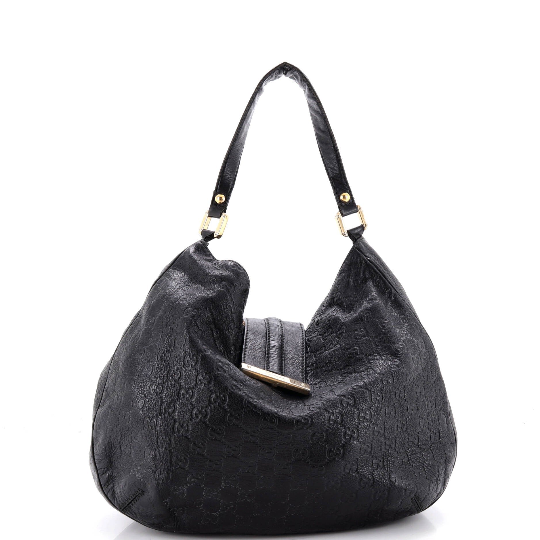 New Ladies Web Hobo Guccissima Leather Medium