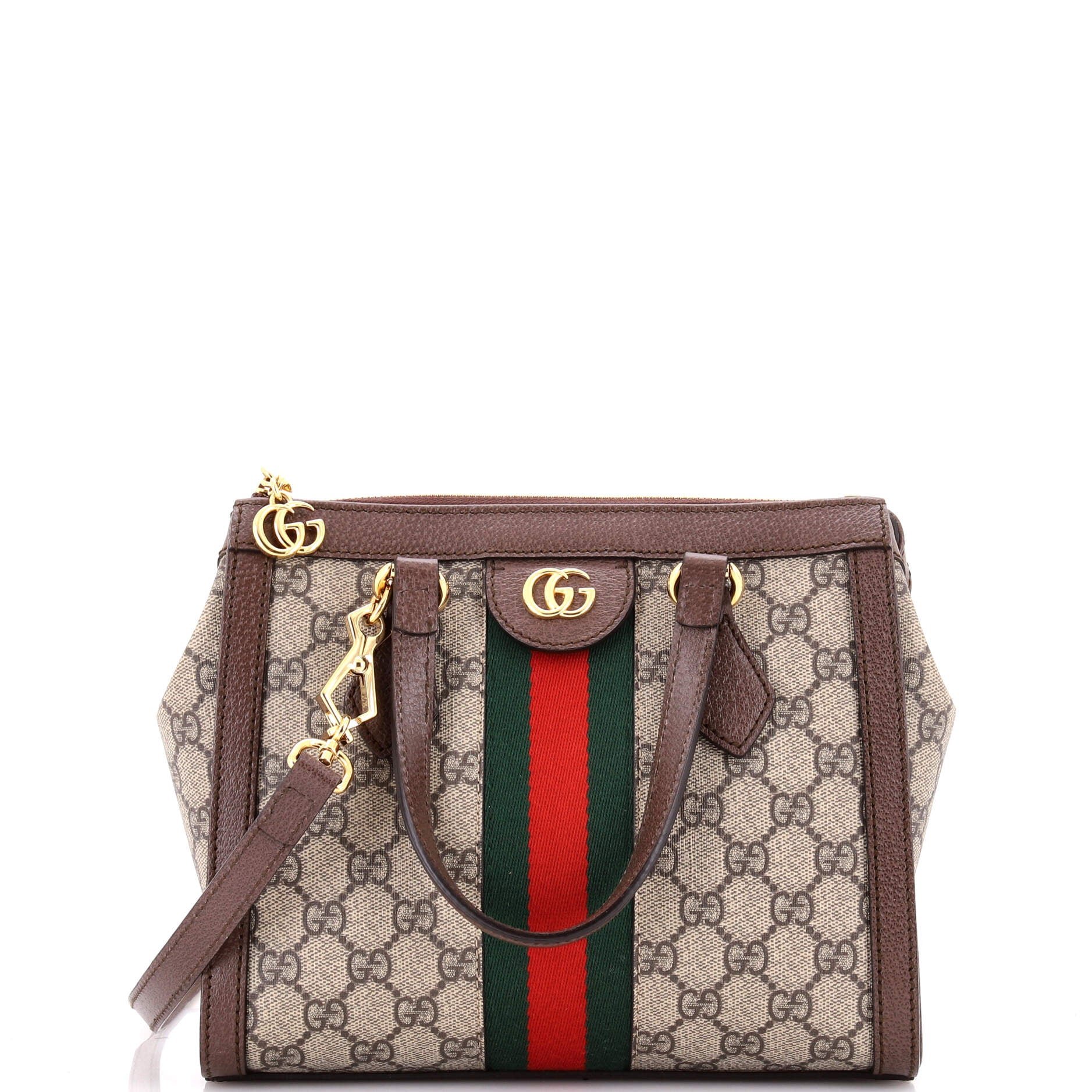 Ophidia Top Handle Tote GG Coated Canvas Small