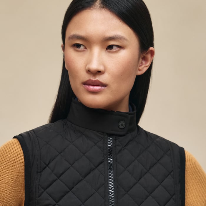 Noir Reversible Sleeveless Jacket