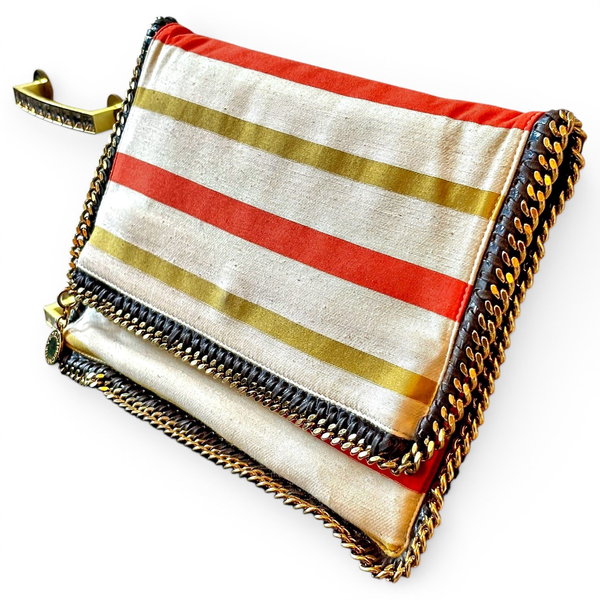 Stella McCartney Falabella linen clutch bag