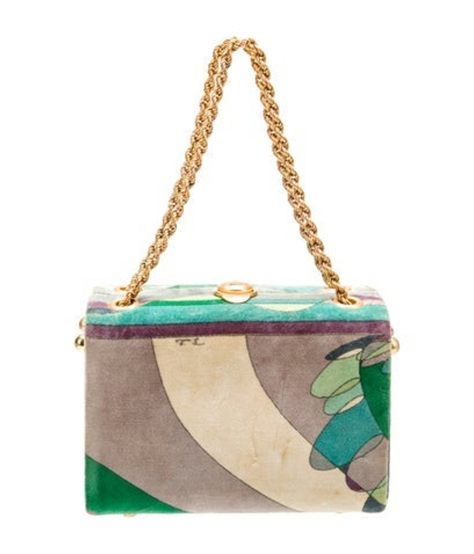 Emilio Pucci Pucci Velvet Top Handle Bag