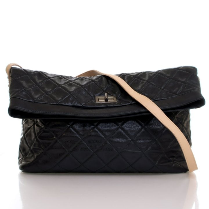 Chanel Black Caviar Reissue Messenger Flap Bag