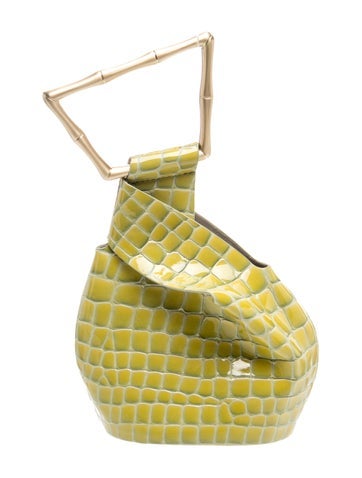 Embossed Leather Top Handle Bag