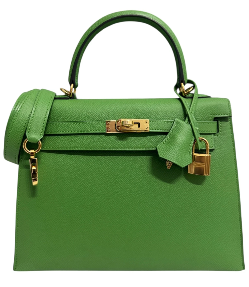 Hermes Vert Yucca Epsom Sellier Kelly 25 Gold Hardware, 2023