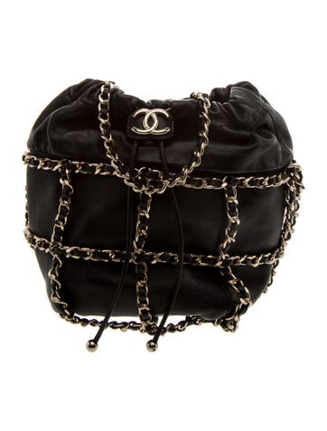 Lambskin Chain Bucket Bag