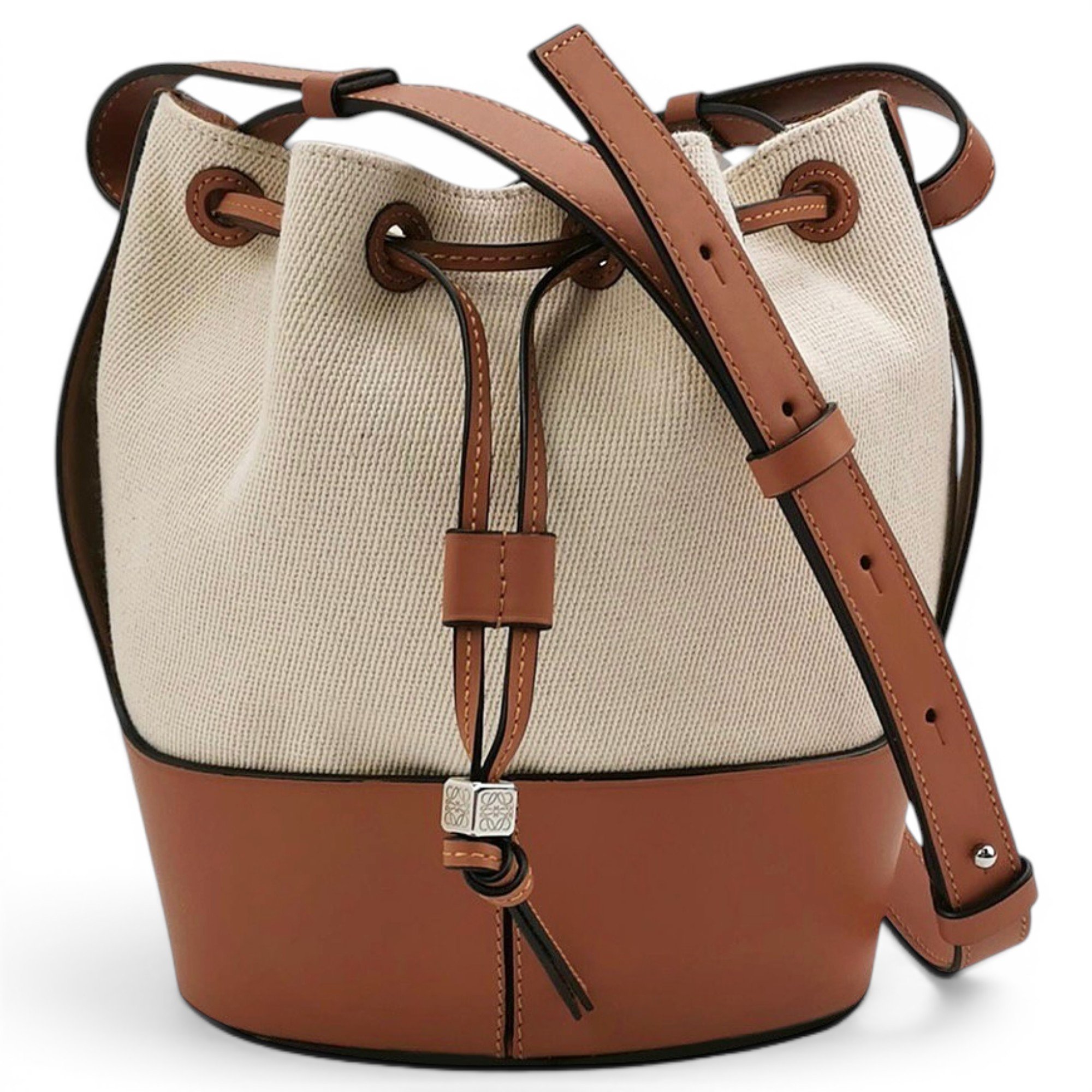 Balloon leather handbag